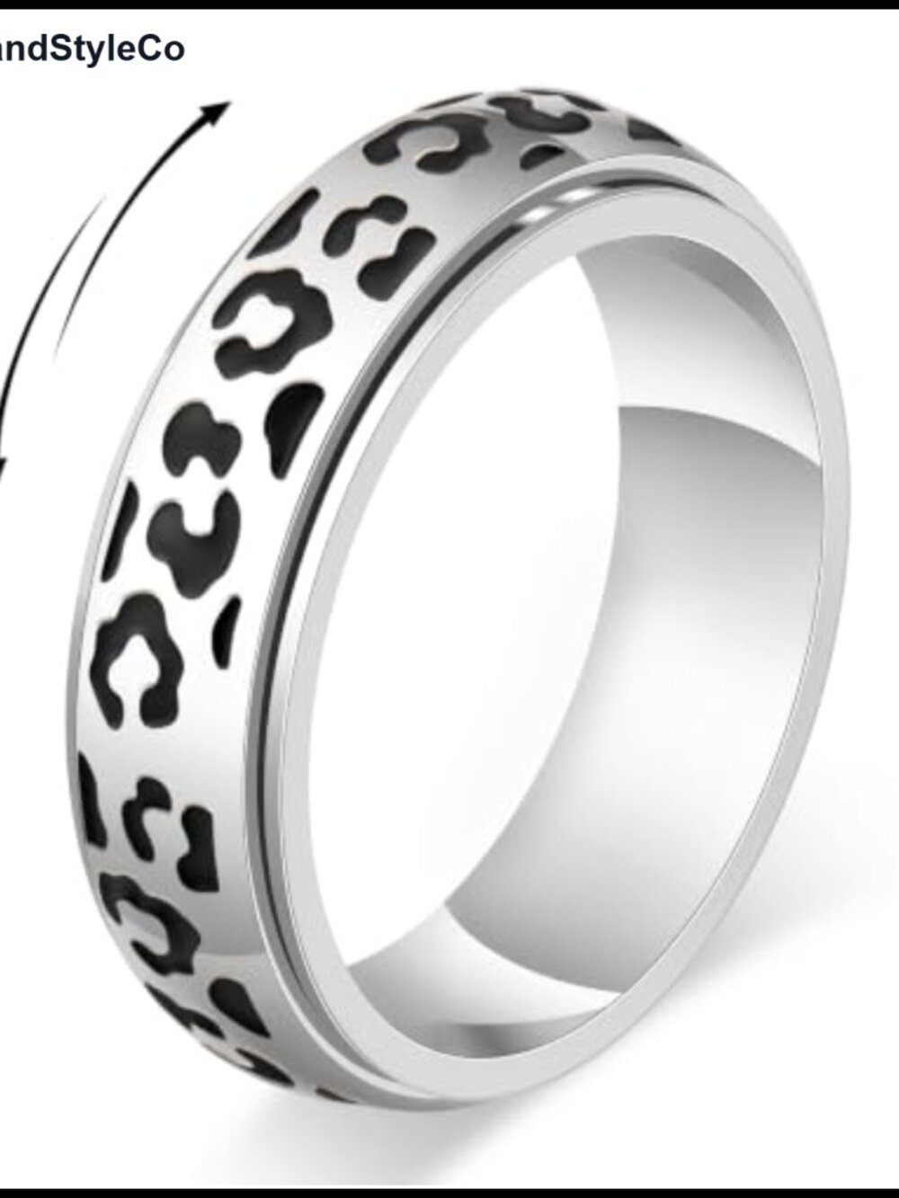 Fidget Spinner Ring for Women Stress Relief 316L Stainless Steel Hypoallergenic